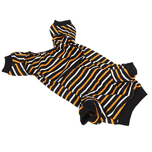 Pijama para Cachorro, Quente, Confortável, Elástico, Listrado, para Cachorro, 4 Pernas, Pijama Listr