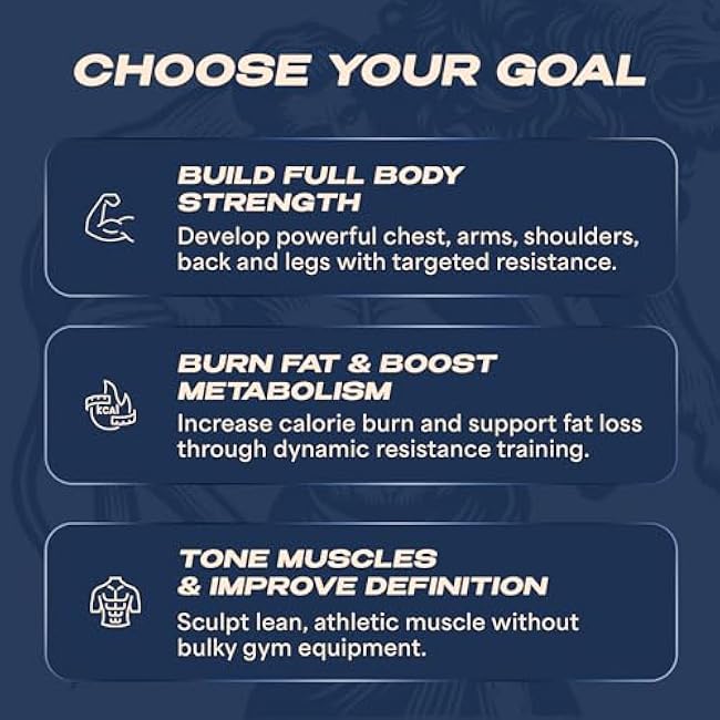 Twister Arm Trainer 40-90 lbs - Adjustable Chest, Arm & Upper Body Workout Bar for Home Gym Strength Training - Silent Resistance Power Twister by GOHOMELY