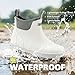 CKWLXQY Women's Deck Boots, Waterproof Ankle Rain Boots with Anti-Slip Traction, Rubber Garden & Fishing Boots for Boating, Camping, Farming & Outdoor Work