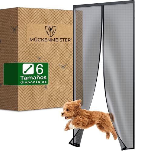 MÜCKENMEISTER Mosquitera Puerta magnetica (200 x 90 cm) – Mosquiteras para Puertas – Cortina Mosquitera Puerta exterior de Balcón con imán magnetica
