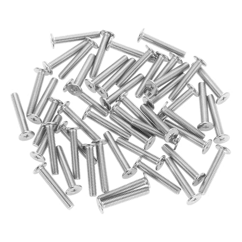 Vis M6-1 x 35 mm en acier inoxydable 304 à tête ronde plate Phillips x100
