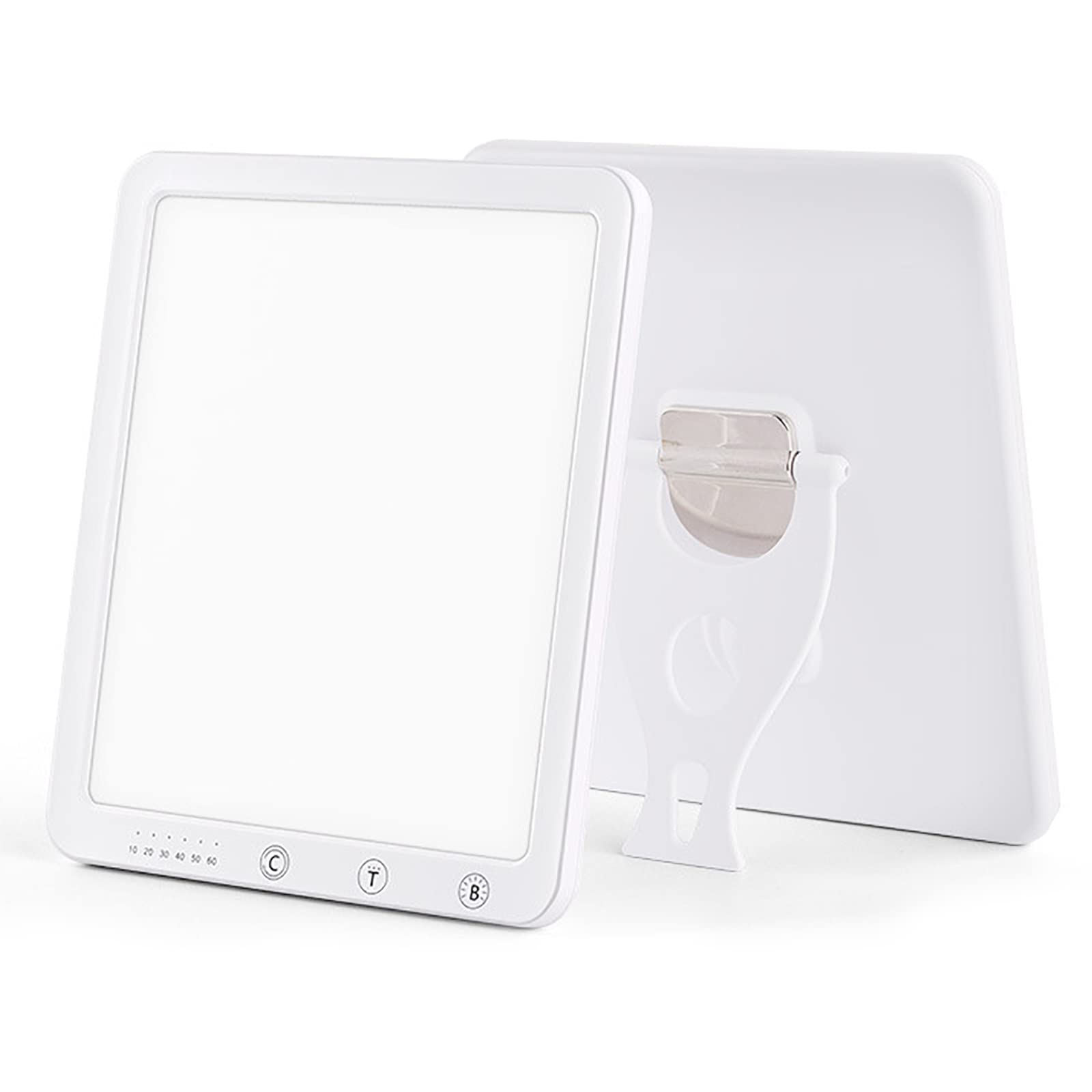Lampe de luminothérapie, lumière solaire portable de 10 000 Lux avec 6 vitesses de synchronisation intelligente et de gradation en continu, température de couleur de 3 000 K à 6 500 K, pour une éner