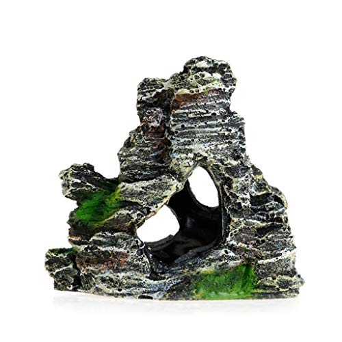 Aeeking Vue sur la Montagne Aquarium Rockery Cacher Cave Tree Fish Tank Ornement Décoration Premium Quality