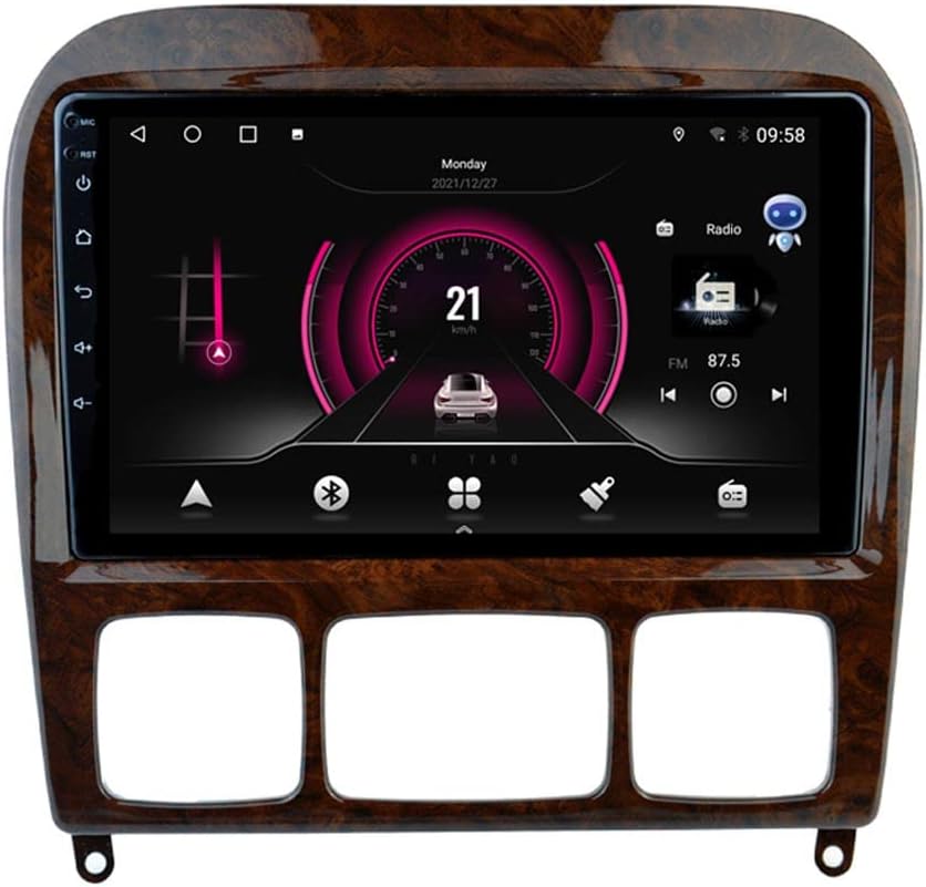 Autosion for 1998-2005 Mercedes-Benz S-Class W220 Android 12 Car Stereo Radio 9 Inch Touch Screen Car Audio Receiver GPS Navigation Bluetooth Head Unit Carplay 32GB