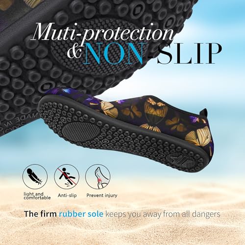 Image of Homitem Water Shoes for Women Men Aqua Socks Swim Beach Pool River Slip-On Barefoot Quick-Dry Vacation Cruise Essentials Accessories for Yoga Kayak Sports