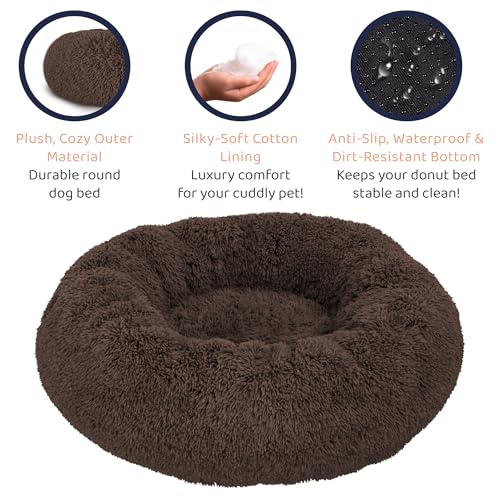 Calming Donut Dog Bed for Small Dogs, Round Dog Bed for Medium & Large Dogs by Petloox - Used condition - Image 5