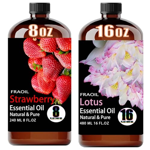 Aceite esencial de fresa y loto 8 y 16 oz para difusor