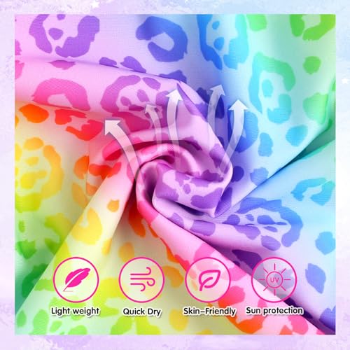 Image of Girls Tankini Swimsuit Two Piece Bathing Suit Colorful Toddler Kids Ruffle Swimwear Adjustable Strap Summer Beach