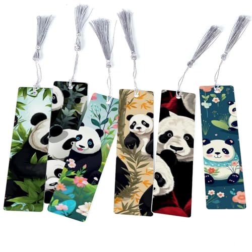 6 Marque-pages panda mignons pour livre et lecture quotidienne