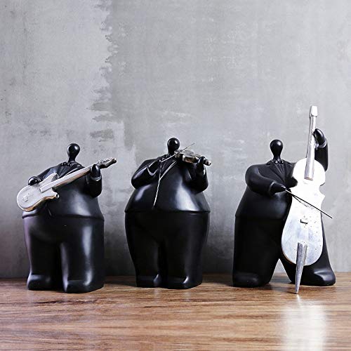 Black Music Puppet Resina Decorazioni per la casa Accenti Personaggi Carini Soggiorno Camera da Letto Decorazione Oggetti Ornamento Artigianato Matrimonio Creativo Regali di Compleanno (col