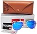Ray-Ban Original RB3025 112/17 Aviator Non-Polarized Sunglasses, Matte Gold Frame/Blue Mirror Lens, (Small 55mm)