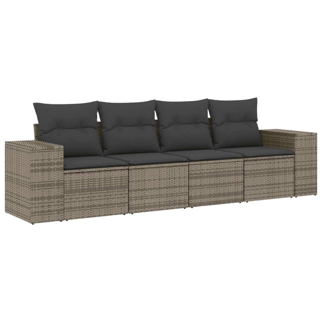 Meubles de jardin robustes en rotin synthétique modulable gris