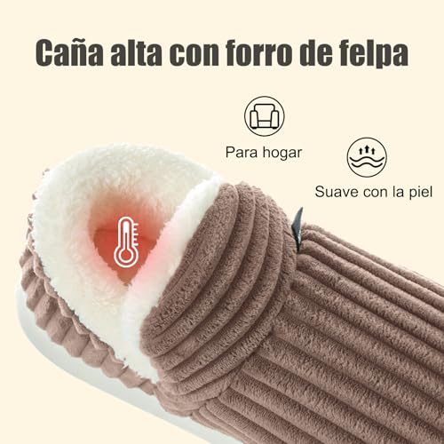 Variante de Donpapa zapatillas de estar por casa mujer Café 270