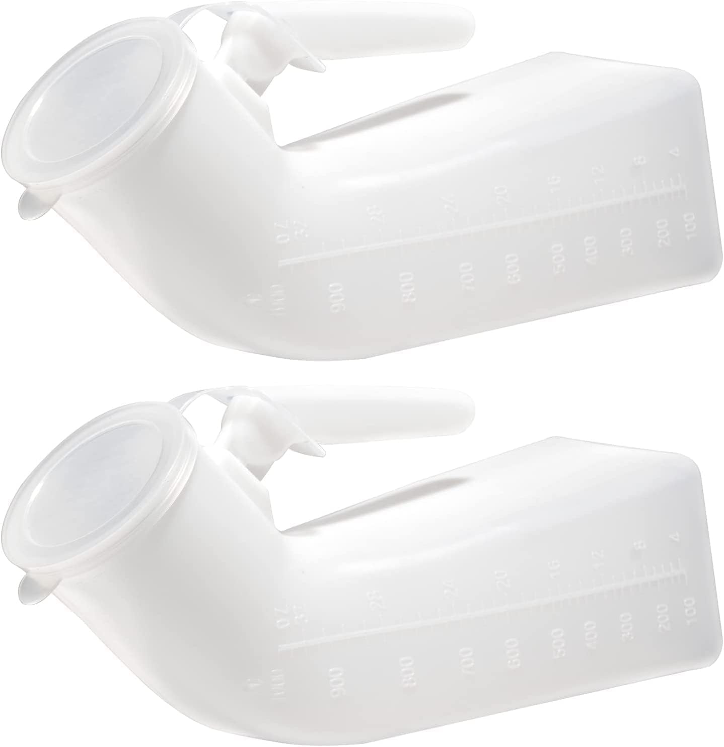 Atoke 2 Pack Male Urinal Urine Bottle for Men, Thick Portable Pee