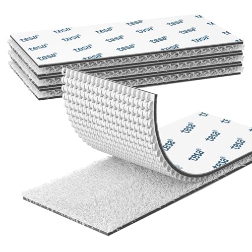 Emitever Picture Hanging Strips Heavy Duty, No Damage Picture Adhesive Strips, Hook and Loop Strong Mounting Tape White (4 Pairs)