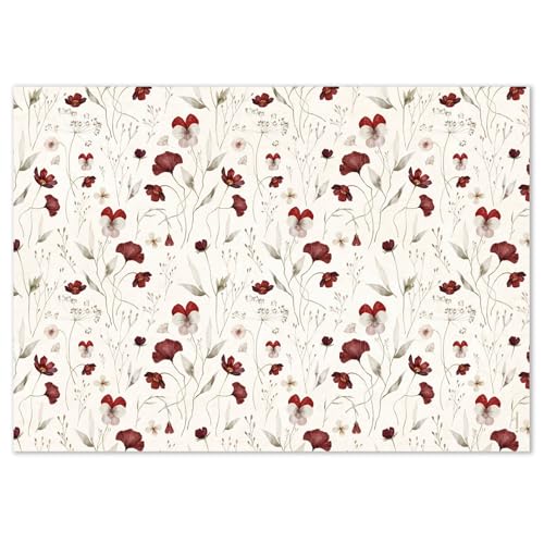 Set de table en papier anti-tache motif fleurs sous-main A3