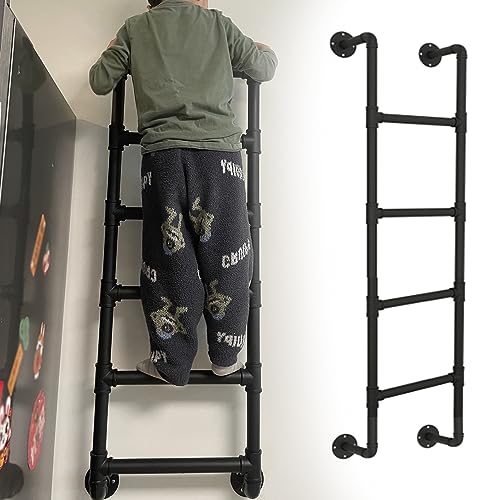 Estantes Decorativos Colgantes Escalera de Pared para literas fácil instalación el hogar Tubos Metal Resistentes y Gruesos escaleras seguras Subir.