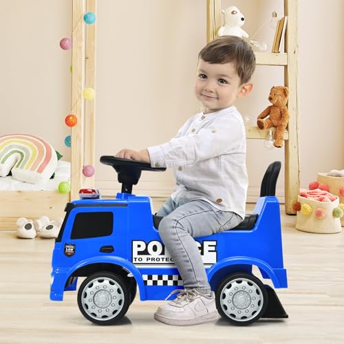 DREAMADE Rutschauto Polizei, Mercedes-Benz Polizeiauto mit Lichter, Hupe, Sound & Stauraum, Kinderfahrzeug für Kleinkinder 1-3 Jahre, belastbar bis zu 25kg – Bild 7