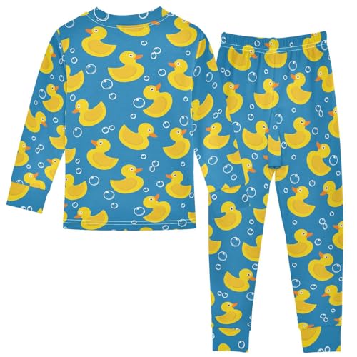 Cotton Pajamas Set 2 Piece Soft Comfy Yellow Rubber Duck Pjs Long Sleeve Lounge Sleepwear2