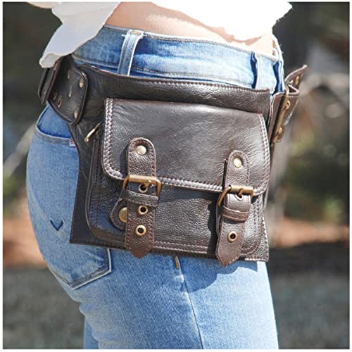 Vintage Women's Waist Bag Medieval Hip Bag Wallet Adjustable PU Leather Fanny Pack Mobile Phone Bag Men's and Women's Outdoor Sports Belt Satchel Bag Costume Accessories, Medieval Style, Lapp Medieva
