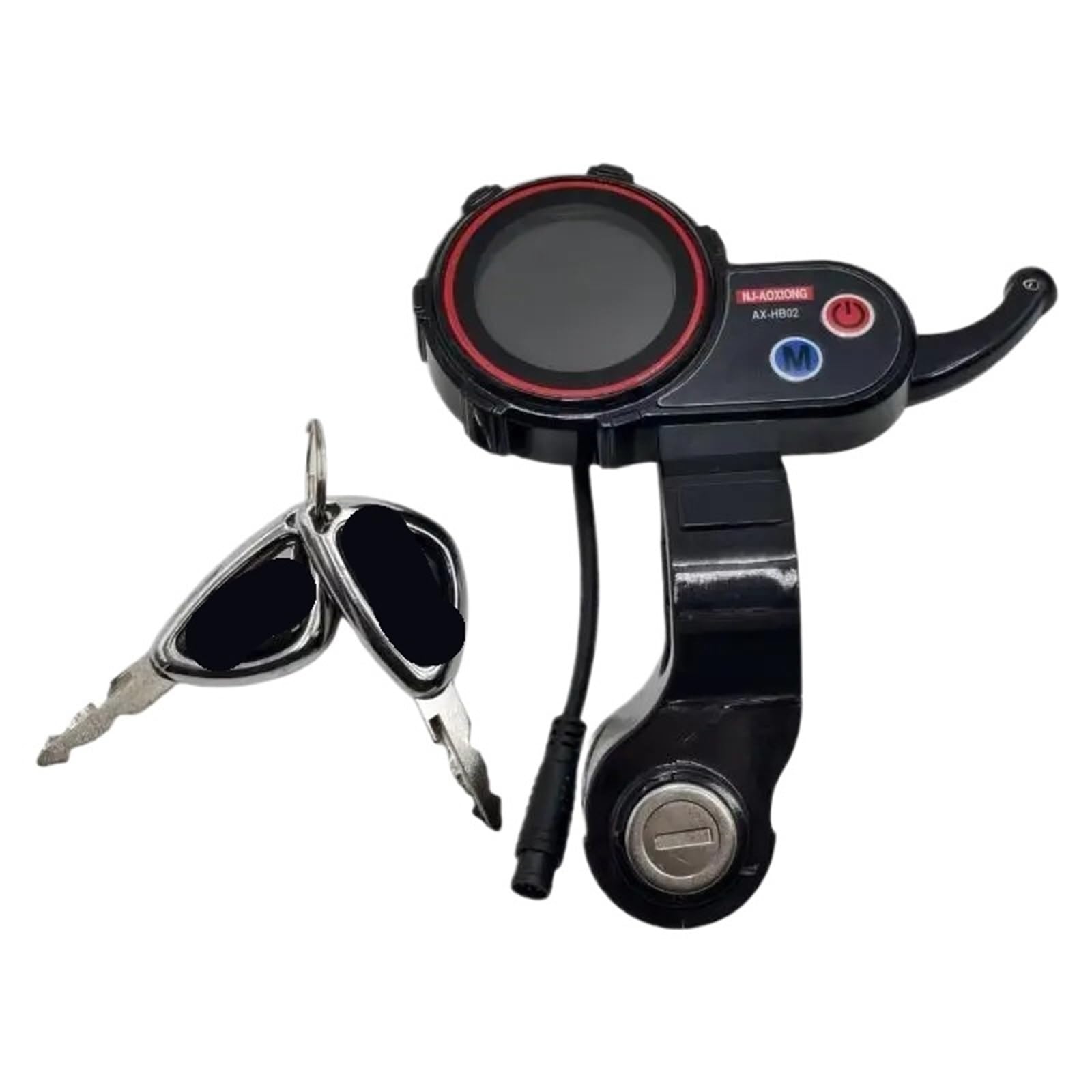 Roller Teile 6Pin LCD Display Mit Schlüssel for Elektrische Roller Display Mit Verriegelung Instrument Dashboard Teile Schwarz