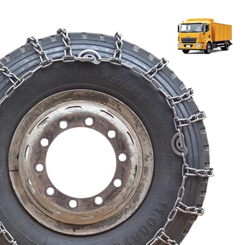 Snow Chains Tire Chains For Cars Suv Pickup Trucks Commercial trucks- Quick Fit AND Easy Installation,Reusable Universal Emergency Traction Snow Chains 2pcs 7.00-16 9mm 9.00-20