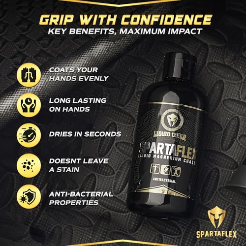 Image of SpartaFlex 8.5 Oz Pro Liquid Chalk for Weightlifting Chalk, Rock Climbing, Gymnastics, Lifting Chalk, Hand Chalk for Weight Lifting, Gym Chalk for Powerlifting, Liquid Grip Liquid Chalk Climbing