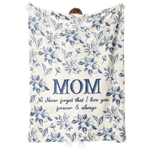 IDELTIME Gifts for Mom Mom Birthday Gifts Love Reminder Blanket for Mother Moms Gift from Daughter Son I Love You Present for Mommy Mama on Christmas Mothers Day 60 x 50