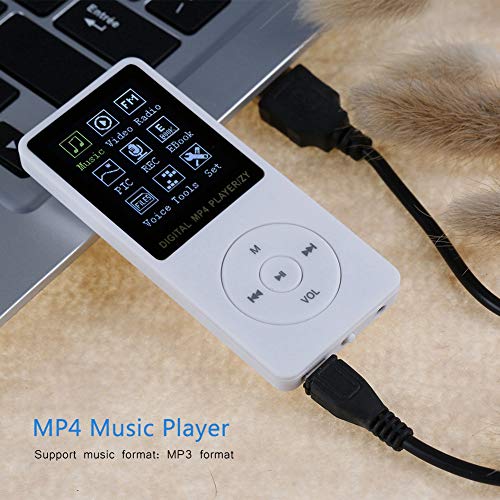 Lettore Musicale MP4, Lettore Musicale Portatile Lettore Musicale HiFi MP4 Sport Lettore Musicale MP4 USB2.0(Bianca)