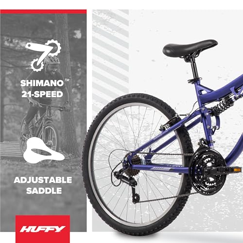 image for Huffy Stone Mountain Womens 26 Inch Mountain Bike, Midnight Purple Fra
