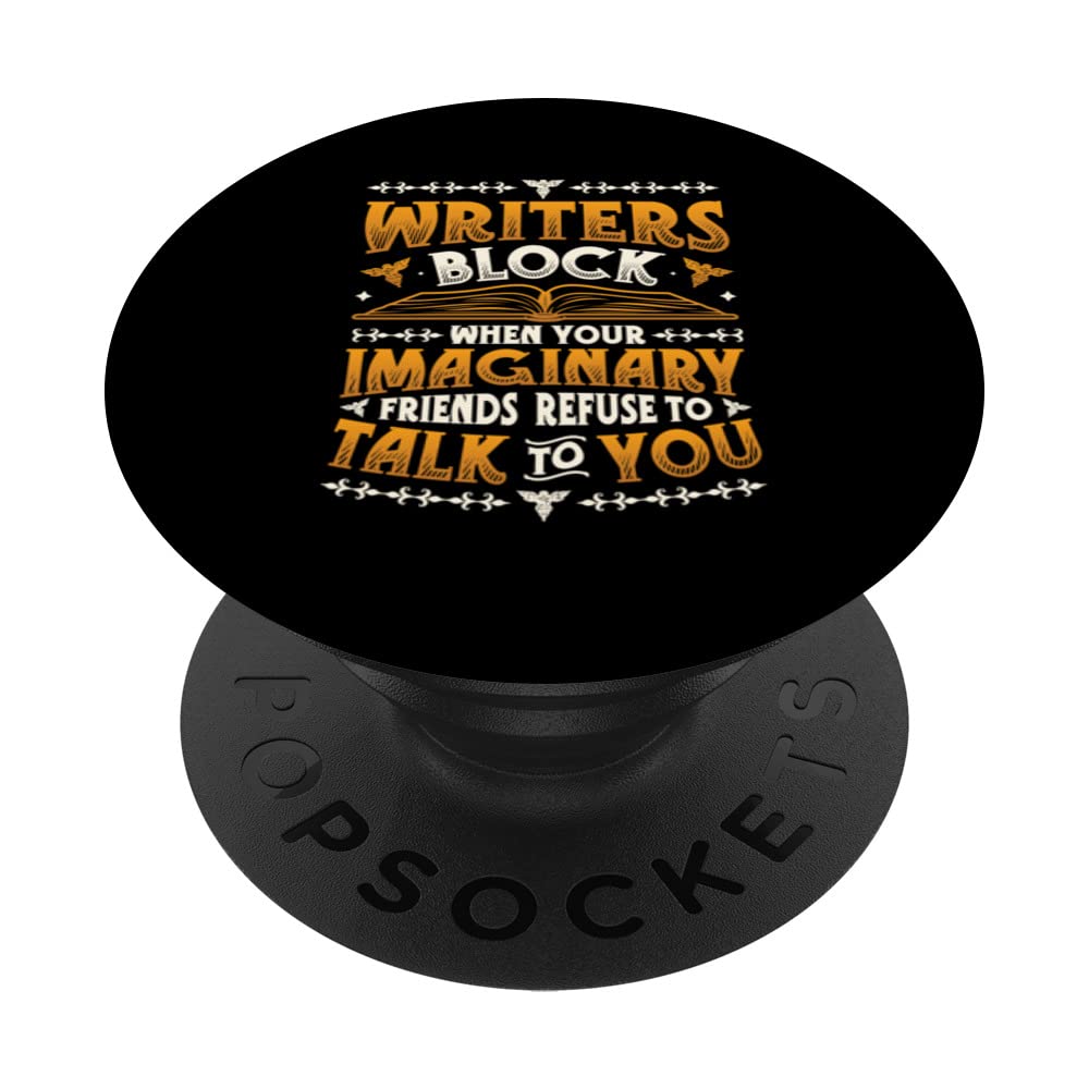 Imaginary Friends Funny Writer Author PopSockets Swappable PopGrip