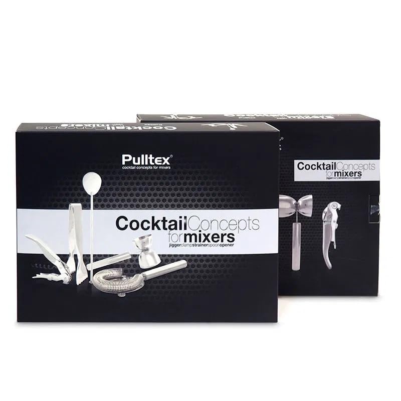 Lot de 5 cocktails en acier inoxydable, tire-bouchon, jigger, mixeur, fraise et pince, avec livre de recettes
