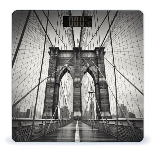 Báscula digital de baño Brooklyn Bridge con pantalla LCD miniatura 1