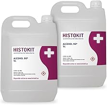 Alcohol 96% Ethanol) 10 Liters (Pack of 2) | Ethyl Alcohol Sanitary Disinfectant for Surfaces, Hands and Wounds | Cosmetic & Pharmaceutical Use