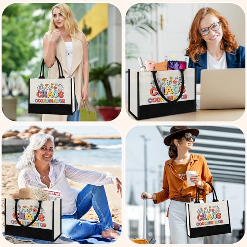 Image of Chaos Coordinator Gifts for Women, Thank you Appreciation Gifts for Coworkers Boss Lady Manager Supervisor Wedding Planner Secretary Administrator Idea for Birthday Christmas Tote Bag