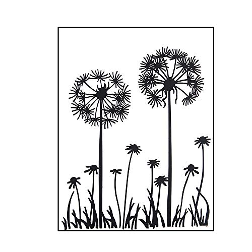 arriettycraft Dandelion Flowers Plastic Embossing Folder for Scrapbook DIY Album Card Tool Plastic Template