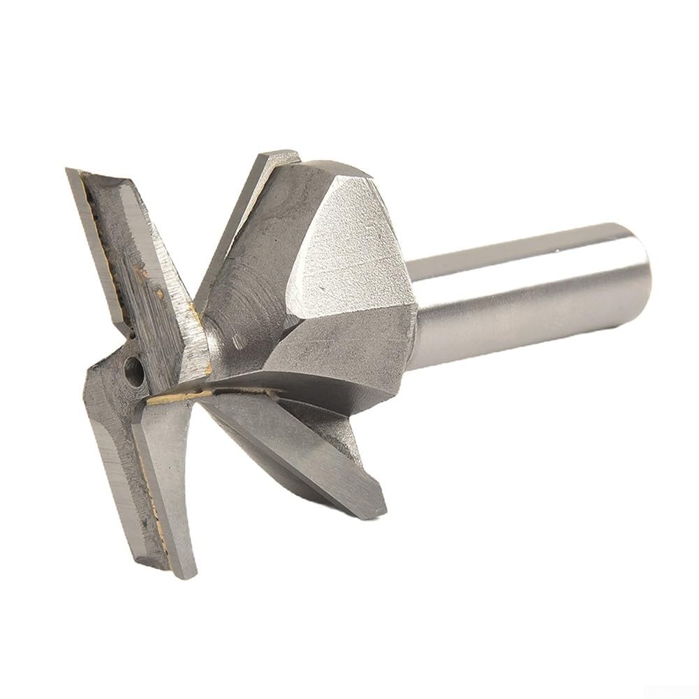 Punta per pialla per legno, fresa per fresa flycutter per appiattimento e coniglio, codolo da 12 mm, per piegatura ad arco integrata, per lavorazione del legno professionale (R18)