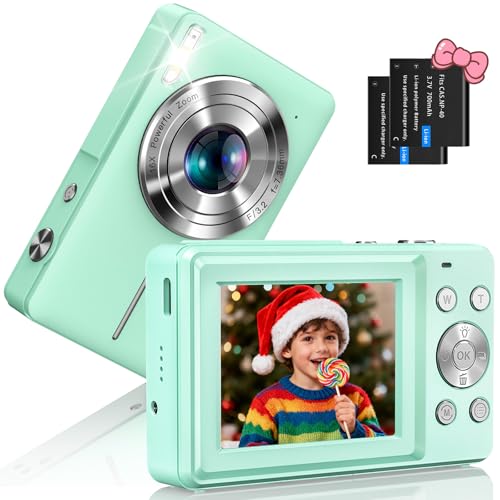 Câmara de fotos digital 1080P 44 MP câmara de fotos com zoom digital de 16 x câmara compacta portátil Vlogging câmara digital para crianças adolescentes iniciantes