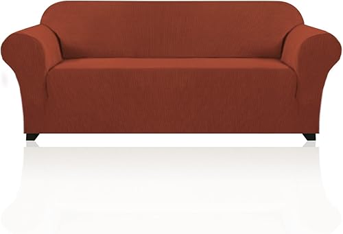 Miniatura 13 de PrinceDeco Funda elástica para sofá de 3 cojines, protector de muebles con parte inferior elástica antideslizante, apta para perros (sofá, azul Azul