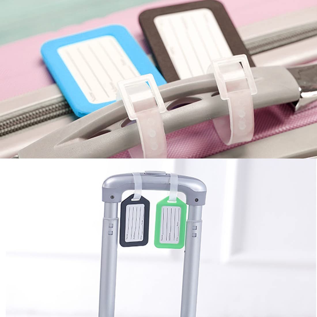 Etichette Per Bagagli - 10 Pezzi Colorati In Plastica | Impermeabili E Durevoli | Per Valigie E Zaini - Foto 10