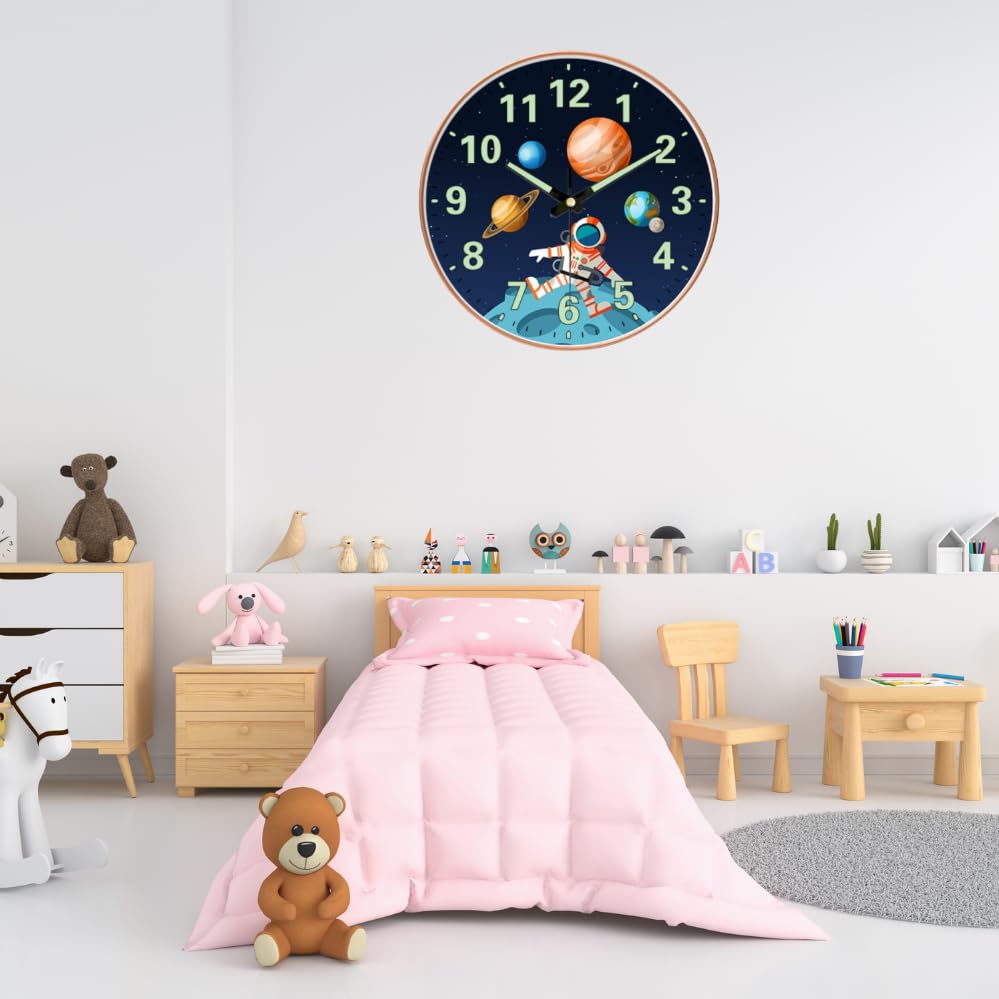 Image of STAR WORK 12 inch Inch Square Silent Non-Ticking Quartz Movement Wall Clock with Analog & Digital Display | Easy-to-Read Numbers | Modern Design for Living Room, Bedroom or Office (R-Fly Venus)