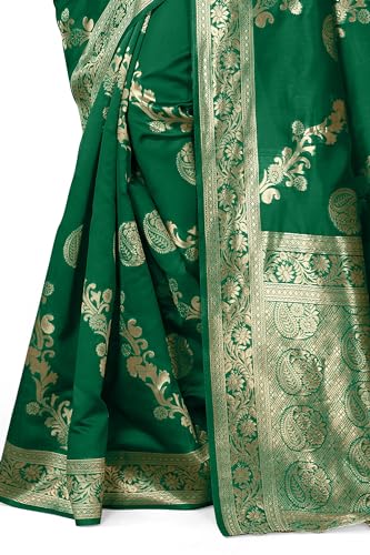 Image of MIRCHI FASHION Women Saree | Jacquard Banarasi Silk Woven Ethnic Motif Office Wear Sari