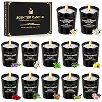 Vela perfumada en frascos de vidrio, set de regalo de 12 velas