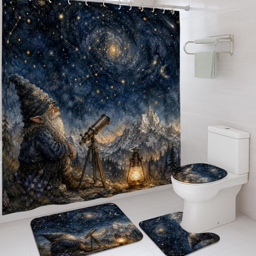 Rideau de douche nain de mer pour baignoire d'appartement - 2