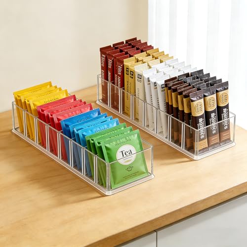 Boîte de rangement pour sachets de thé à 8 compartiments modulables pour trier vos infusions - 7