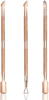 Cuticle Tools, Cuticle Nail Pusher Peeler Set, Cuticle Peeler Scraper, Double Ended Cuticle Scraper and Cuticle Pusher Tools for Fingernails and Toenails. 3 Pcs