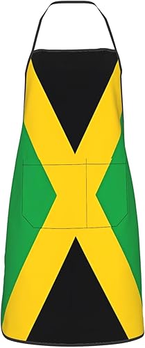Miniatura 2 de DTGPRO Delantal de la bandera de Jamaica. Suave y agradable al tacto, con bolsillos, que puede ser conveniente para colocar artículos para ser