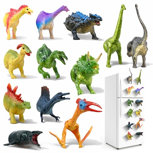 Imanes Decorativos Dinosaurio 12-Pack 3D