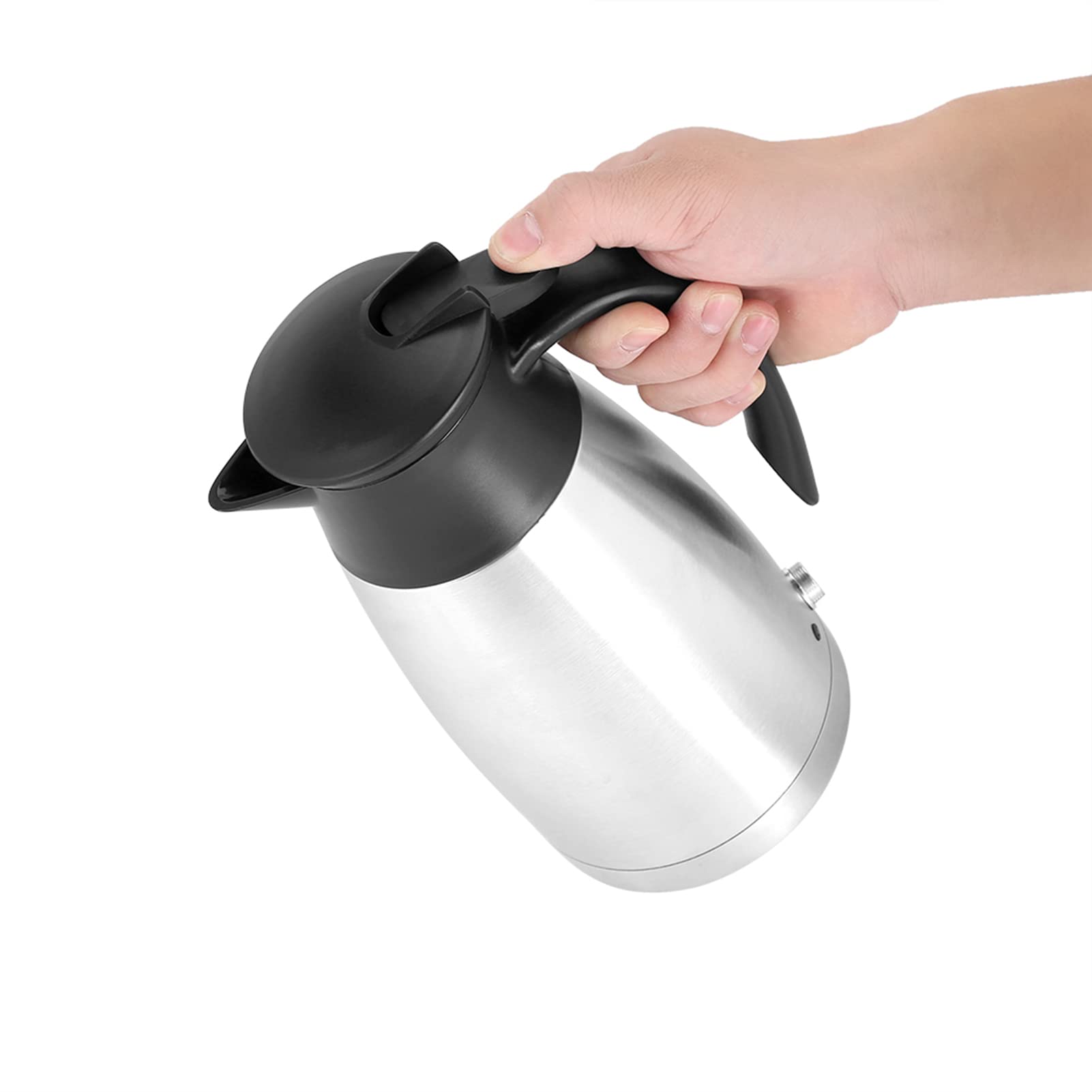 Generic Przenośny Elektryczny Czajnik Grzewczy ze Stali Nierdzewnej, Moc Wrzenia do Podróży 12 V 1000 Ml na Wycieczki Samochodowe