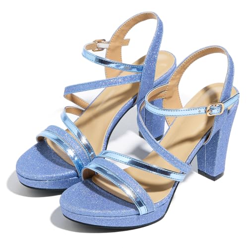 Image of Block Heeled Platform Sandals